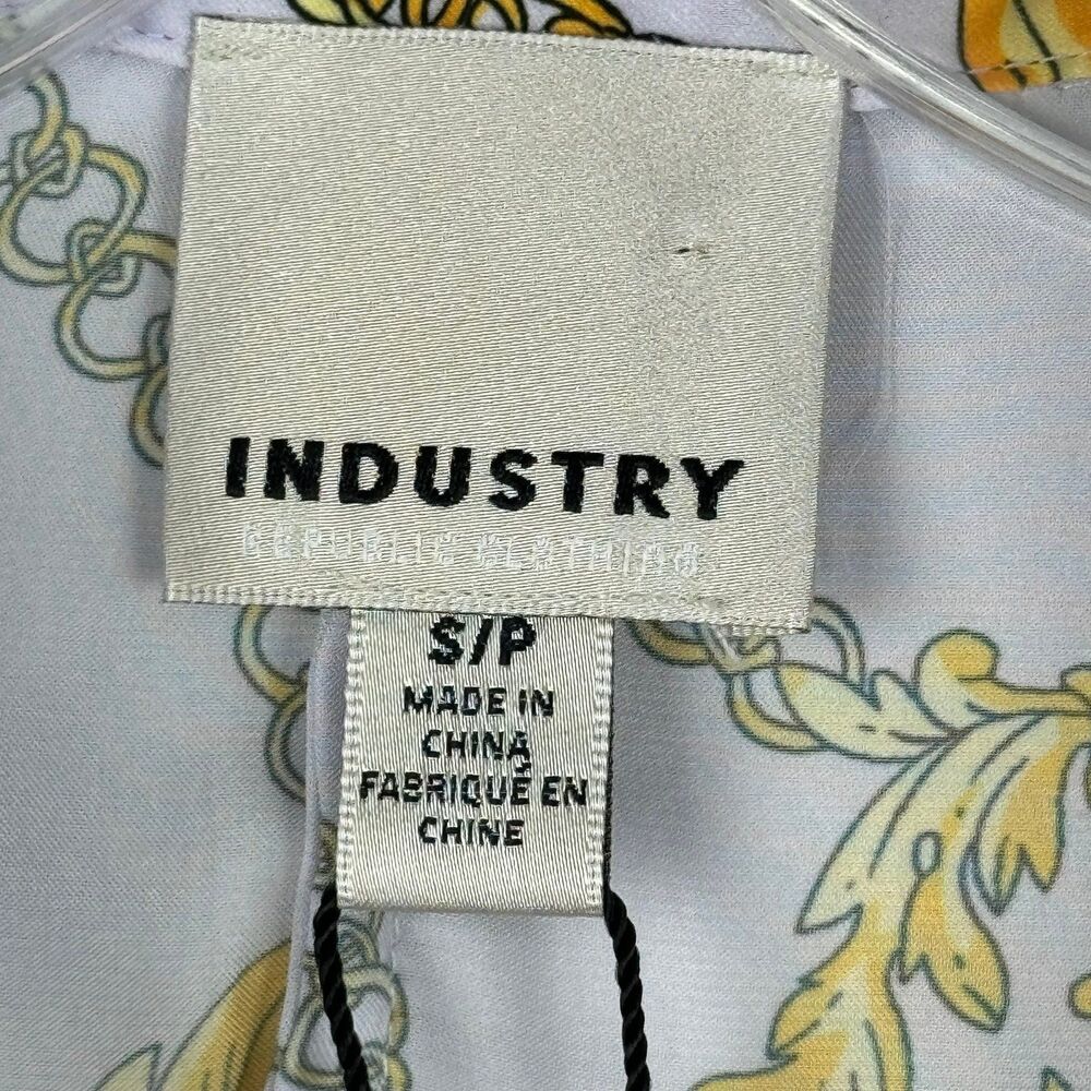 INDUSTRY Chain Print Button Down Blouse size small - Picture 9 of 10